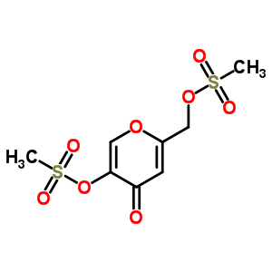 5-[(甲基磺酰基)氧基]-2-[[(甲基磺酰基)氧基]甲基]-4H-吡喃-4-酮结构式_5443-45-8结构式