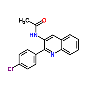 N-[2-(4-氯苯基)-3-喹啉]-乙酰胺结构式_5443-83-4结构式