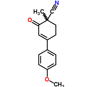 4-(4-甲氧基苯基)-1-甲基-2-氧代-3-环己烯-1-甲腈结构式_5446-70-8结构式