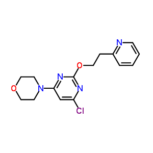 4-[6-氯-2-(2-(吡啶-2-基)乙氧基)嘧啶-4-基]吗啉结构式_544693-01-8结构式