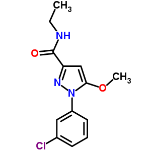 1-(3-氯苯基)-n-乙基-5-甲氧基-1H-吡唑-3-羧酰胺结构式_54708-72-4结构式