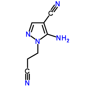 5-氨基-1-(2-氰基乙基)吡唑-4-甲腈结构式_54711-30-7结构式