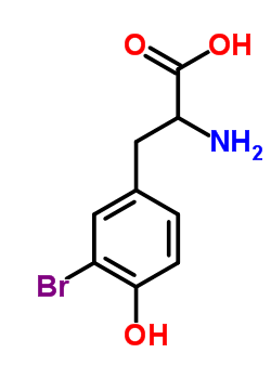 2-氨基-3-(3-溴-4-羟基-苯基)丙酸结构式_54788-30-6结构式
