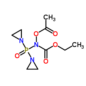 N-乙酰基氧基-n-[双(1-氮丙啶基)膦]氨基甲酸乙酯结构式_54805-65-1结构式