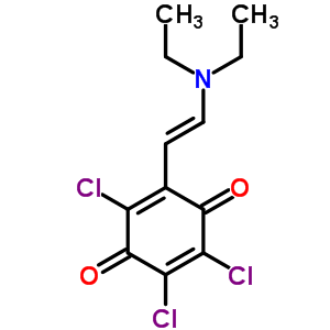 2,3,5-三氯-6-[2-(二乙基氨基)乙烯]-2,5-环己二烯-1,4-二酮结构式_54835-85-7结构式