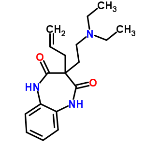 3-烯丙基-3-[2-(二乙基氨基)乙基]-1H-1,5-苯并二氮杂卓-2,4(3h,5h)-二酮结构式_54871-42-0结构式