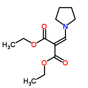 2-(1-吡咯烷亚甲基)丙二酸二乙酯结构式_55133-78-3结构式
