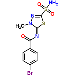 N-[5-(aminosulfonyl)-3-methyl-1,3,4-thiadiazol-2(3h)-ylidene]-4-bromobenzamide Structure,55250-68-5Structure