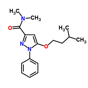 N,N-二甲基-5-(异戊基氧基)-1-苯基-1H-吡唑-3-羧酰胺结构式_55266-64-3结构式
