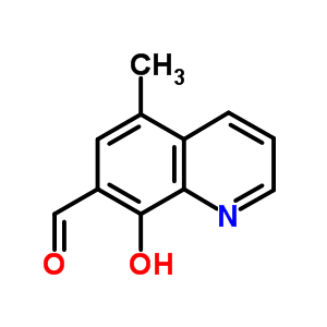 8-羟基-5-甲基-7-喹啉羧醛结构式_5541-74-2结构式