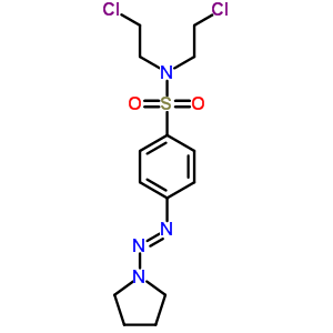N,N-双(2-氯乙基)-4-吡咯烷-1-基二氮杂烯-苯磺酰胺结构式_55469-84-6结构式