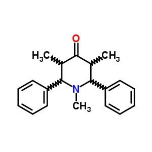 1,3,5-三甲基-2,6-二苯基-4-哌啶酮结构式_5554-59-6结构式