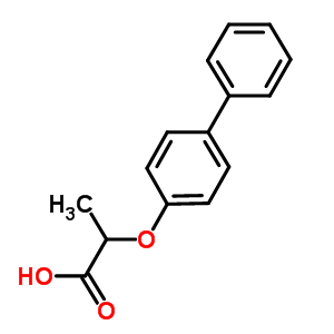 2-([1,1-联苯]-4-基氧基)-丙酸结构式_5555-13-5结构式