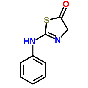 2-苯胺基-5-噻唑啉酮结构式_55620-29-6结构式