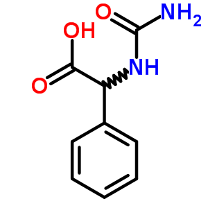 (氨基羰基)氨基](苯基)乙酸结构式_5616-20-6结构式