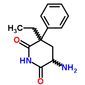 5-氨基-3-乙基-3-苯基哌啶-2,6-二酮结构式_56392-80-4结构式
