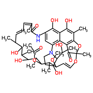 4-Deoxy-4-[3-hydroxy-2-(1-hydroxyethyl)pyrrolidin-1-yl]rifamycin Structure,56411-51-9Structure