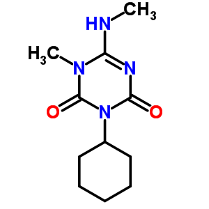 1,3,5-Triazine-2,4(1h,3h)-dione,3-cyclohexyl-1-methyl-6-(methylamino)- Structure,56611-54-2Structure