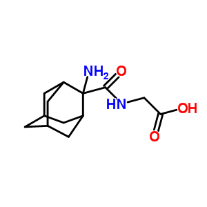 2-[(2-氨基金刚烷-2-羰基)氨基]乙酸结构式_56643-58-4结构式