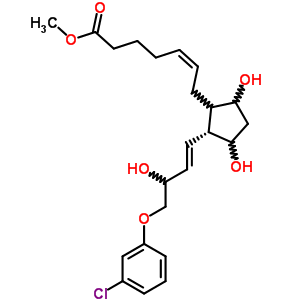 (Z)-7-[2beta-[(1E,3R)-3-羟基-4-(3-氯苯氧基)-1-丁烯基]-3alpha,5alpha-二羟基环戊烷-1alpha-基]-5-庚烯酸甲酯结构式_56687-85-5结构式