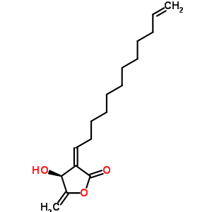 (S)-3-[(z)-11-dodecen-1-ylidene]-4,5-dihydro-4-hydroxy-5-methylenefuran-2(3h)-one Structure,56799-51-0Structure