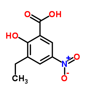 3-Ethyl-2-hydroxy-5-nitrobenzoic acid Structure,56911-72-9Structure