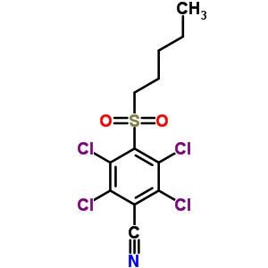 4-戊基磺酰基-2,3,5,6-四氯苯甲腈结构式_56916-64-4结构式