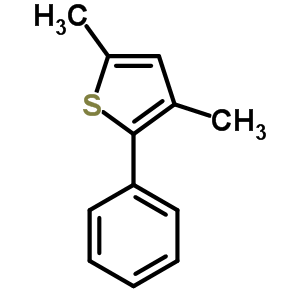 2,4-Dimethyl-5-phenylthiophene Structure,57021-49-5Structure