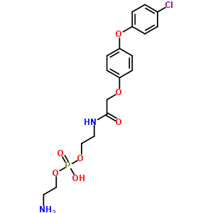 Phosphoric acid 2-aminoethyl 2-[[4-(4-chlorophenoxy)phenoxy]acetylamino]ethyl ester Structure,57039-16-4Structure