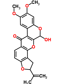 1,2-Dihydro-12-hydroxy-8,9-dimethoxy-2-(1-methylethenyl)[1]benzopyrano[3,4-b]furo[2,3-h][1]benzopyran-6(12h)-one Structure,57103-58-9Structure