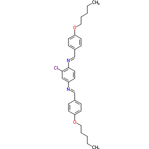 2-Chloro-n,n’-bis[[4-(pentyloxy)phenyl ]methylene]-1,4-benzenediamine Structure,57134-16-4Structure