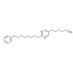 Pyrimidine,2-(4-(heptyloxy)phenyl)-5-hexyl- Structure,57202-29-6Structure