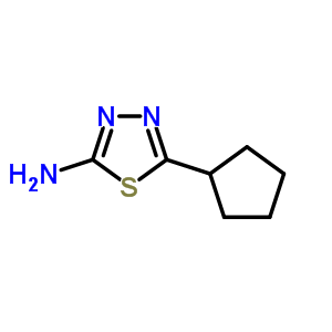 2-氨基-5-环戊基-1,3,4-噻二唑结构式_57235-54-8结构式