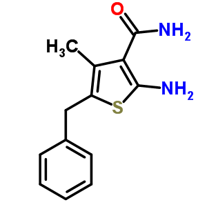 2-氨基-5-苄基-4-甲基-3-噻吩羧酰胺结构式_57243-81-9结构式