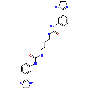 3-[3-(4,5-二氢-1H-咪唑-2-基)苯基]-1-[4-[[3-(4,5-二氢-1H-咪唑-2-基)苯基]氨基甲酰氨基]丁基]脲结构式_5727-00-4结构式