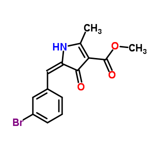 Methyl (5e)-5-[(3-bromophenyl)methylidene]-2-methyl-4-oxo-1h-pyrrole-3-carboxylate Structure,5730-48-3Structure
