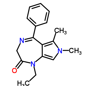 1-Ethyl-3,7-dihydro-6,7-dimethyl-5-phenylpyrrolo[3,4-e]-1,4-diazepin-2(1h)-one Structure,57436-06-3Structure