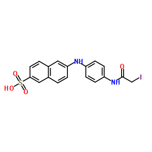 2-(4-(2-碘乙酰氨基)苯基)氨基萘-6-磺酸结构式_57450-03-0结构式
