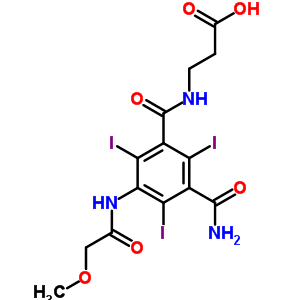 N-[3-carbamoyl-2,4,6-triiodo-5-[(2-methoxyacetyl)amino]benzoyl ]-β-alanine Structure,57469-53-1Structure