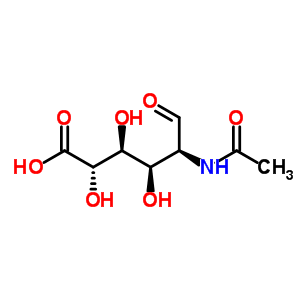 n-乙酰基氨基甘露醇醛酸结构式_57496-35-2结构式