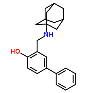 2-[(1-金刚烷氨基)甲基]-4-苯基-苯酚结构式_57553-16-9结构式