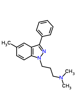 1-(3-(Dimethylamino)propyl)-5-methyl-3-phenyl-1h-indazole Structure,57614-23-0Structure