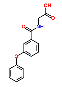 3-苯氧基苯甲酰基甘氨酸结构式_57991-36-3结构式