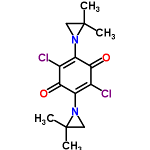 2,5-Cyclohexadiene-1,4-dione,2,5-dichloro-3,6-bis(2,2-dimethyl-1-aziridinyl)- Structure,57998-64-8Structure