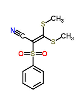 2-苯磺酰基-3,3-二(甲硫基)丙烯腈结构式_58092-40-3结构式