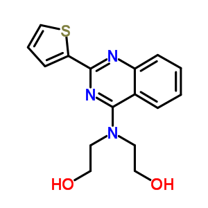 4-双(2-羟基乙基)氨基-2-(2-噻吩)喹唑啉结构式_58139-47-2结构式