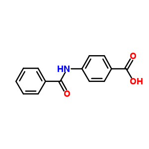 p-(苯甲酰基氨基)苯甲酸结构式_582-80-9结构式