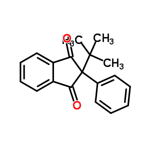 2-苯基-2-叔丁基-茚-1,3-二酮结构式_58325-77-2结构式