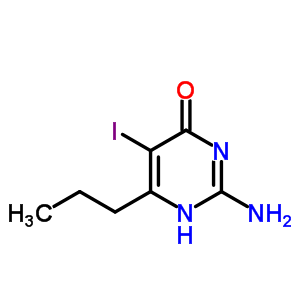 2-氨基-5-碘-6-丙基-1H-嘧啶-4-酮结构式_58331-09-2结构式