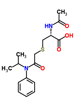 2-(乙酰基半胱氨酸)-n-异丙基乙酰苯胺结构式_58403-00-2结构式